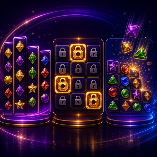 Pulsz slot lobby grid with category tabs